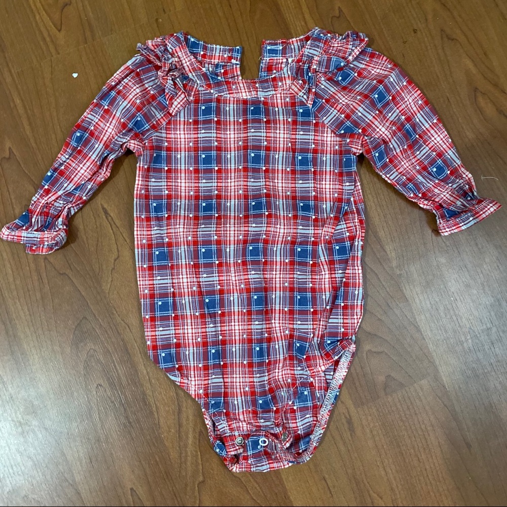 Baby girl plaid onesie (blouse)